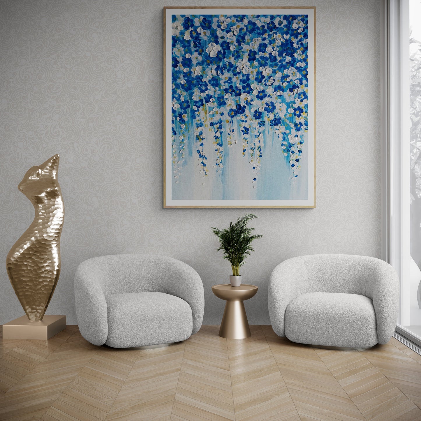 Blue Floral Painting